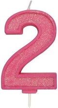 Load image into Gallery viewer, Candles - Culpitt Pink Sparkle - Numbers 0 - 9