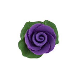 Pre-made Flowers - Sugarpaste Small edible roses - pack of 4 Purple