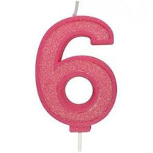 Load image into Gallery viewer, Candles - Culpitt Pink Sparkle - Numbers 0 - 9
