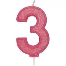 Load image into Gallery viewer, Candles - Culpitt Pink Sparkle - Numbers 0 - 9