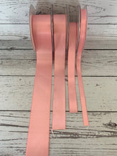 Load image into Gallery viewer, Ribbon: Classic Pink (no 07) Eleganza Double faced Satin Ribbon- various sizes