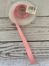 Load image into Gallery viewer, Ribbon: Classic Pink (no 07) Eleganza Double faced Satin Ribbon- various sizes