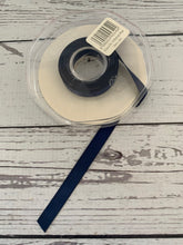 Load image into Gallery viewer, Ribbon:  Midnight Blue (no 19)  Eleganza double faced satin ribbon