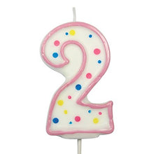Load image into Gallery viewer, CANDLES - PINK NUMERAL (64MM / 2.5")