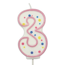 Load image into Gallery viewer, CANDLES - PINK NUMERAL (64MM / 2.5")