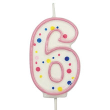 Load image into Gallery viewer, CANDLES - PINK NUMERAL (64MM / 2.5")