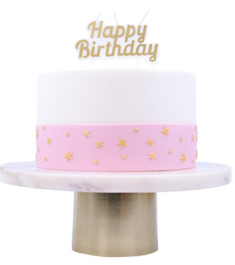 Candles - Gold Sparkly Happy Birthday Candle