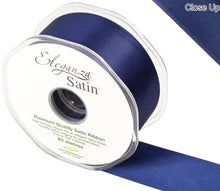 Load image into Gallery viewer, Ribbon:  Midnight Blue (no 19)  Eleganza double faced satin ribbon