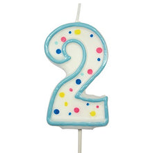Load image into Gallery viewer, CANDLES - BLUE NUMERAL (64MM / 2.5")