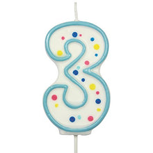 Load image into Gallery viewer, CANDLES - BLUE NUMERAL (64MM / 2.5")