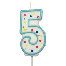 Load image into Gallery viewer, CANDLES - BLUE NUMERAL (64MM / 2.5")