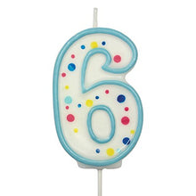 Load image into Gallery viewer, CANDLES - BLUE NUMERAL (64MM / 2.5")