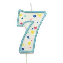 Load image into Gallery viewer, CANDLES - BLUE NUMERAL (64MM / 2.5")