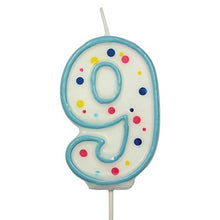 Load image into Gallery viewer, CANDLES - BLUE NUMERAL (64MM / 2.5")