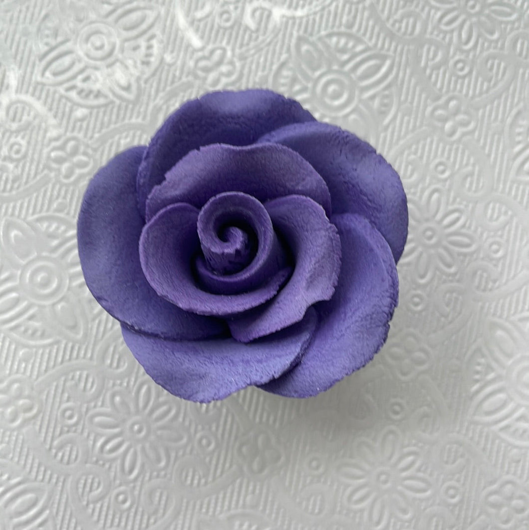 SF - Sugar Hard Rose with Caylx - Purple (approx 25mm)
