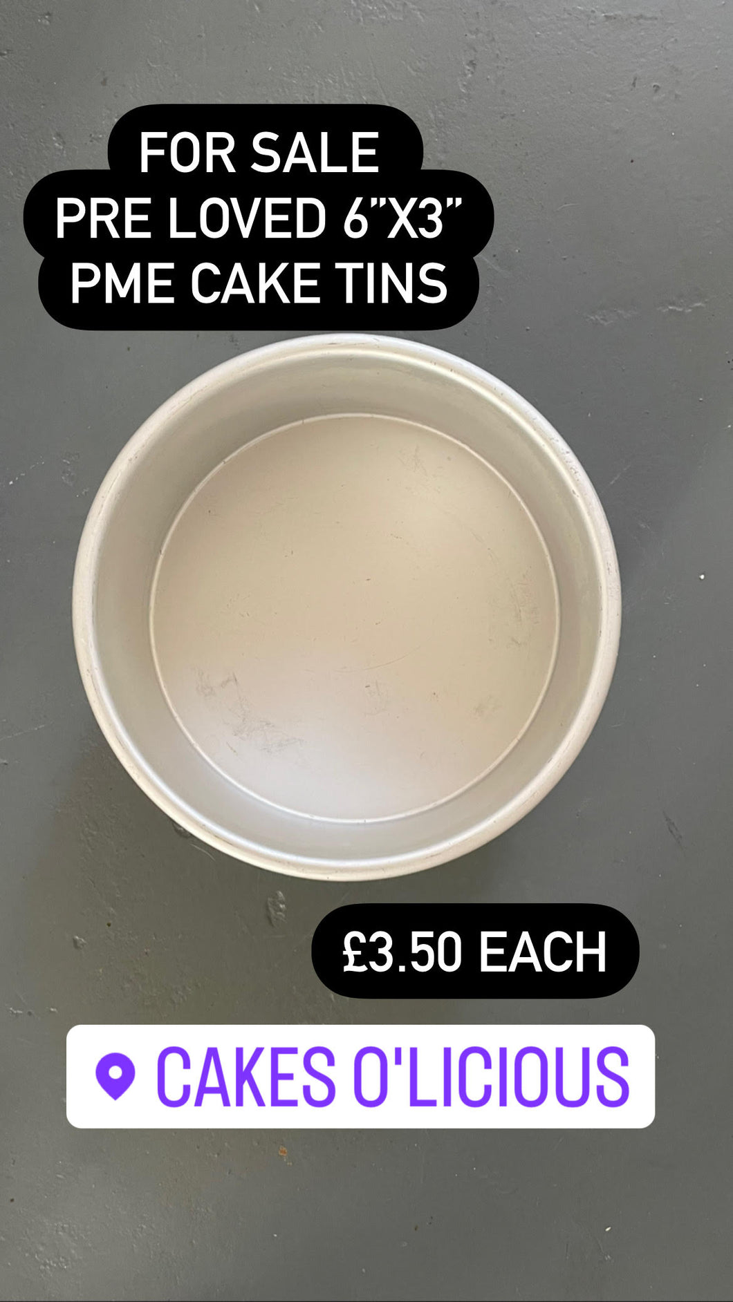 Pre loved PME Cake Tin - Round 6