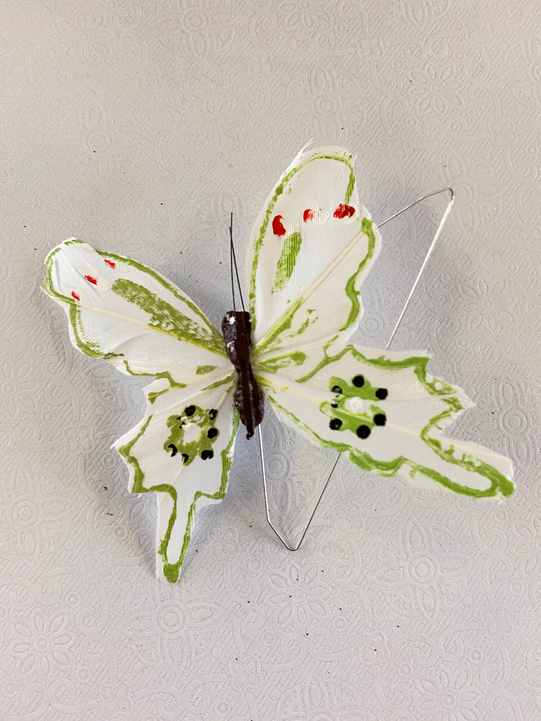 Removable Decoration - Green Floral  Organza Butterfly