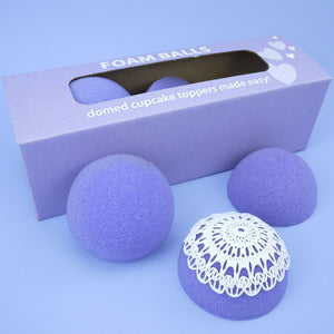 Tools - Purple Cupcake Foam Balls - pack of 6