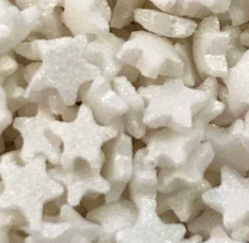 Sprinkles:  Mini Glimmer Stars- Mother of Pearl (approx 50g)