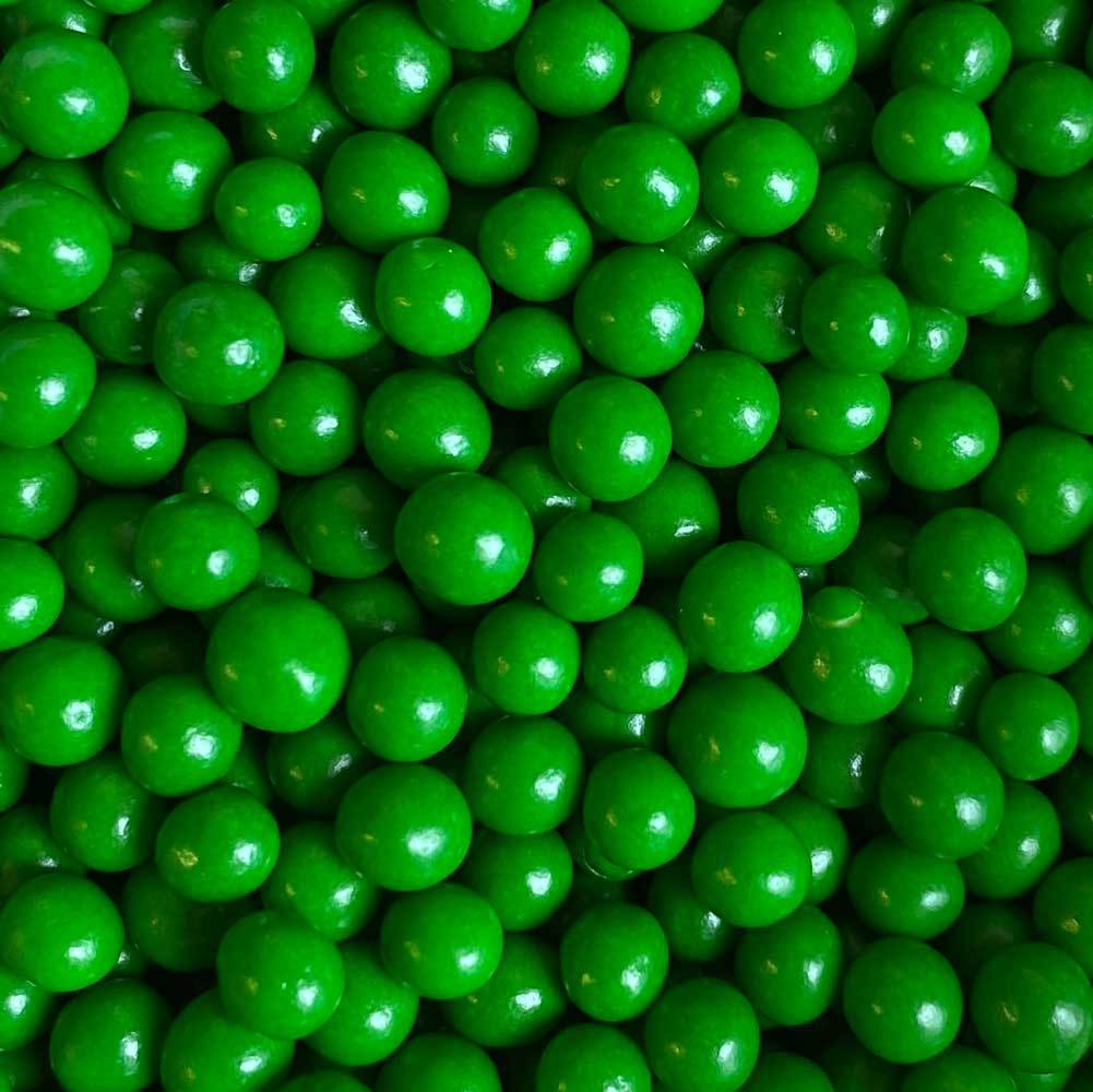 Sprinkles: 4mm Polished Green Pearls - (Approx 50g)