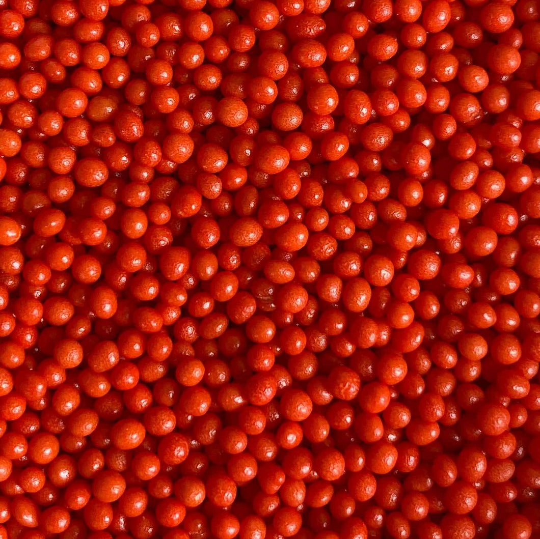 Sprinkles: 2mm Pearls (Dragees) POPPY RED