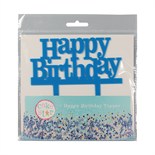 Cake topper :  Happy birthday  in various colours