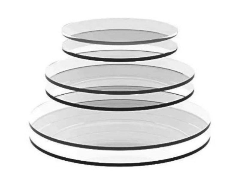 Tools - Set of 2 Round Acrylic Ganache Plates 6