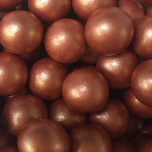 Sprinkles:  Chocoballs Large 10mm Pearlescent Rose Gold (Approx 50g)