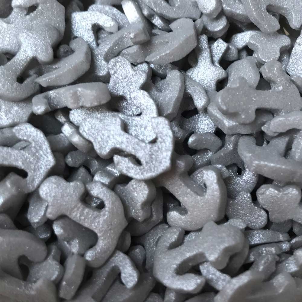 Sprinkles:  Glimmer Shapes Anchor -Silver (approx 50g)