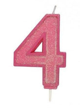 Load image into Gallery viewer, Candles - Culpitt Pink Sparkle - Numbers 0 - 9

