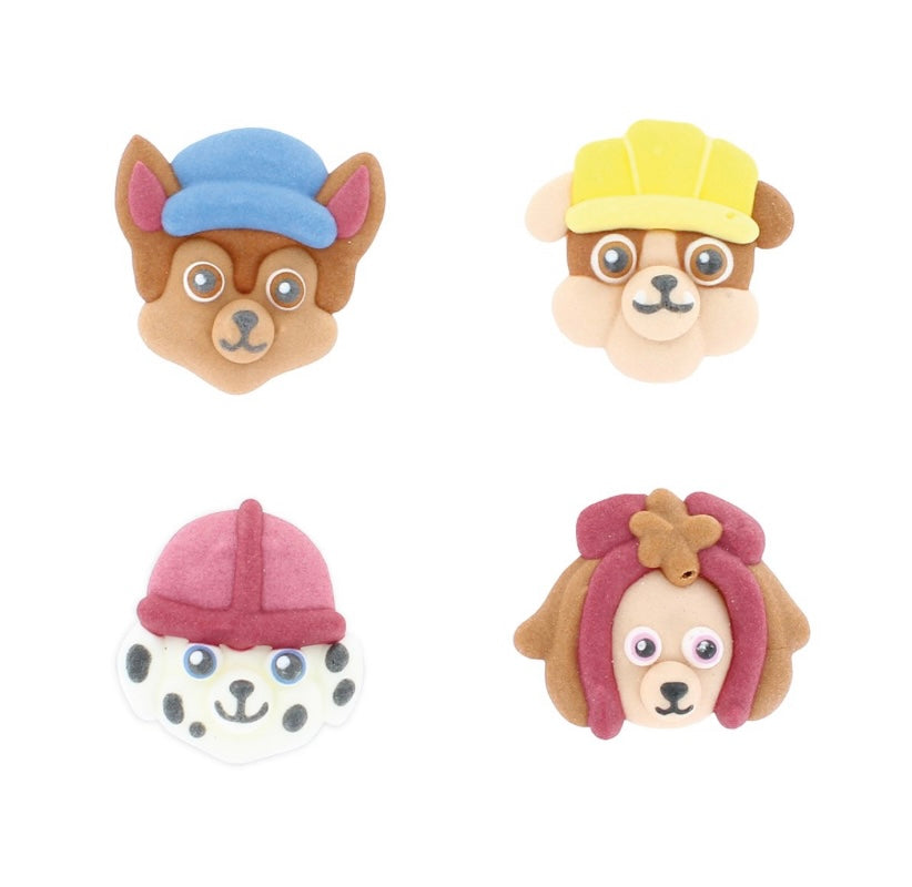 Edible Decorations- 6 pack Paw Patrol Dog faces
