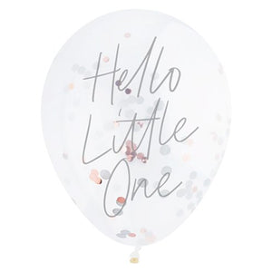 Balloons - “Hello Little One”  Confetti Balloons 5 pack (11 inch)