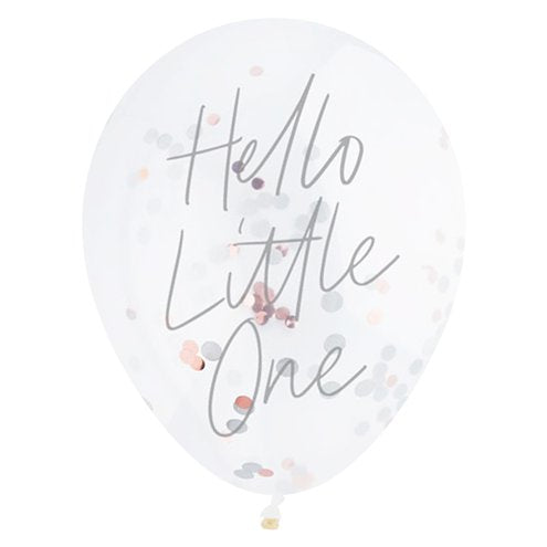 Balloons - “Hello Little One”  Confetti Balloons 5 pack (11 inch)