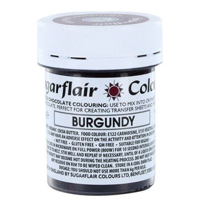 Colouring -Sugarflair Chocolate Colouring paste - Burgundy 35g