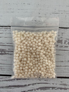 Sprinkles:  4mm Polished Pearls (Dragees)  Ivory (Approx 50g)