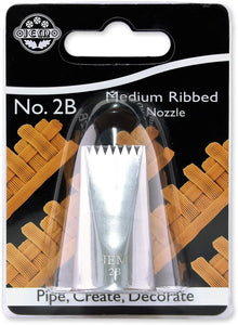 Piping Nozzle - Jem 2B -  Medium Ribbed/Plain Basket/Weave
