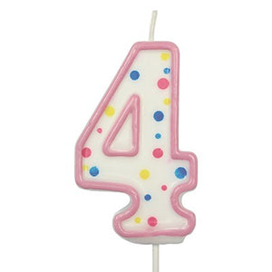 CANDLES - PINK NUMERAL (64MM / 2.5")