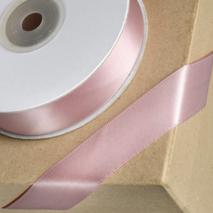 Ribbon - Double Sided Satin Ribbon 15mm Taupe - SOLD PER METRE