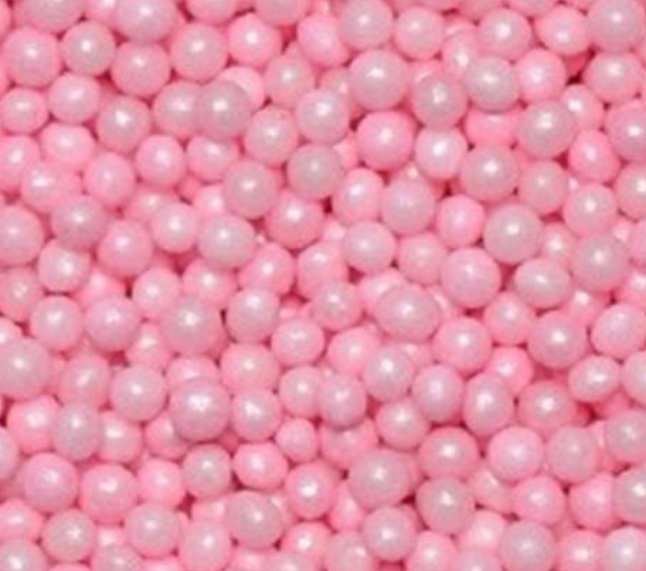 Sprinkles:  2mm Pearlescent  Pearls Pink (Approx 50g)