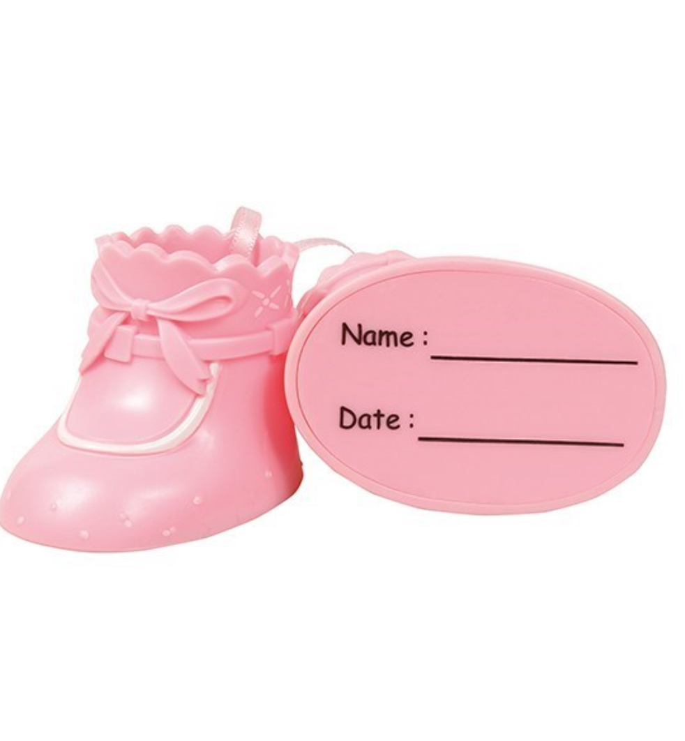 Cake Topper - Plastic Pink baby Shoes