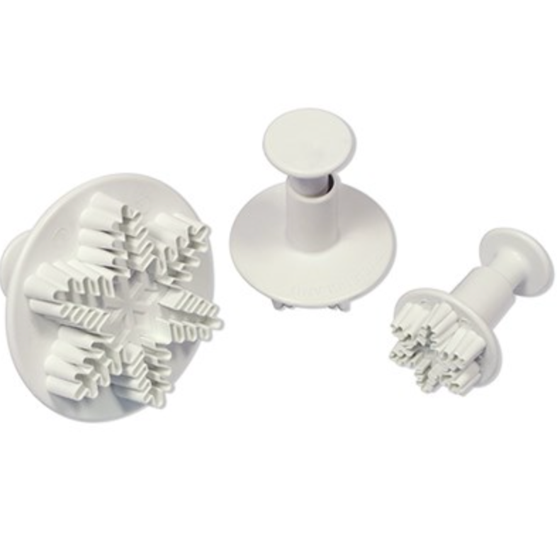 Cutter: PME S/M/L Snowflake plunger cutters set of 3