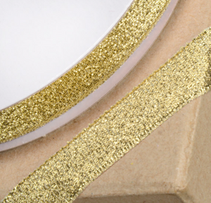 Ribbon - Lurex 25mm Ribbon METALLIC GOLD  - SOLD PER METRE