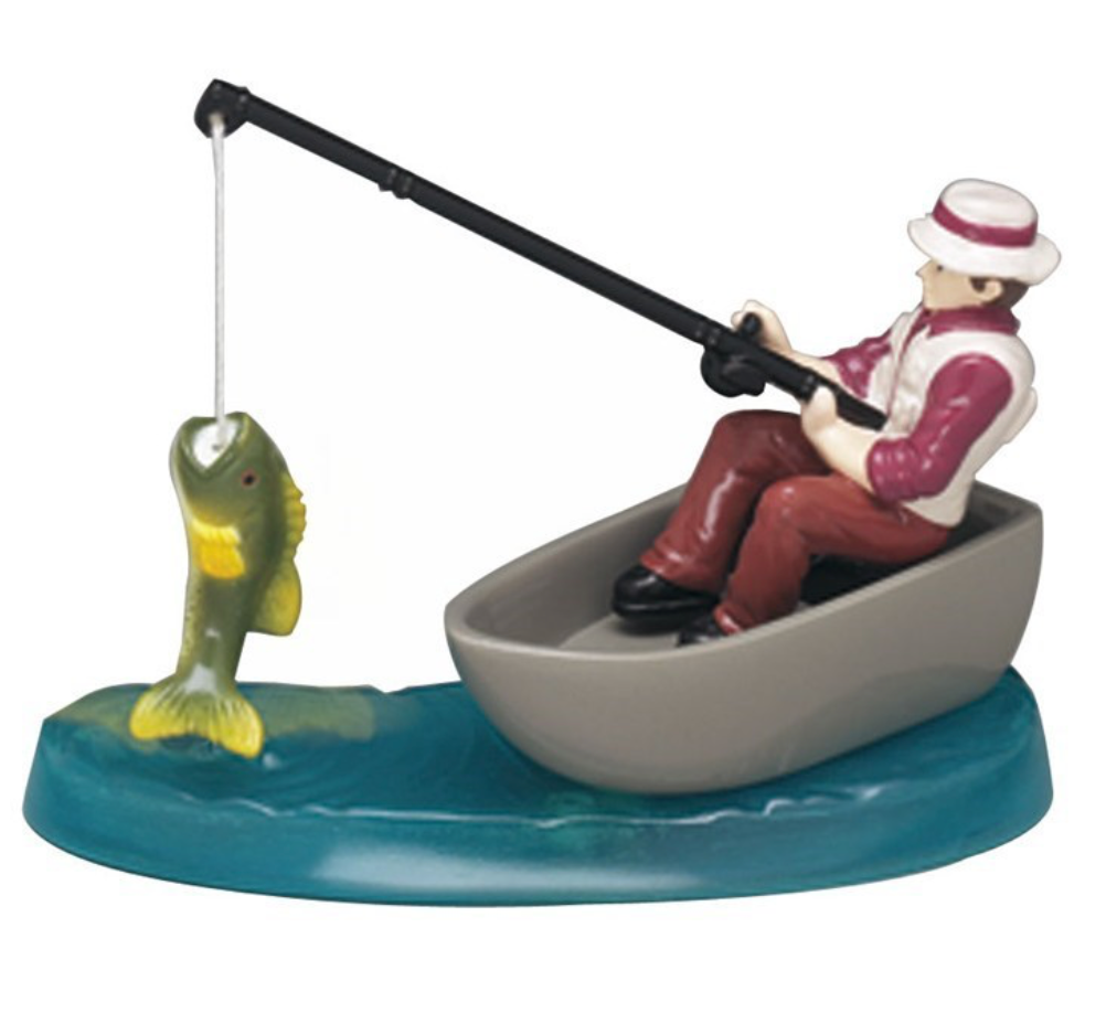 Cake Topper - Fisherman in Boat figure