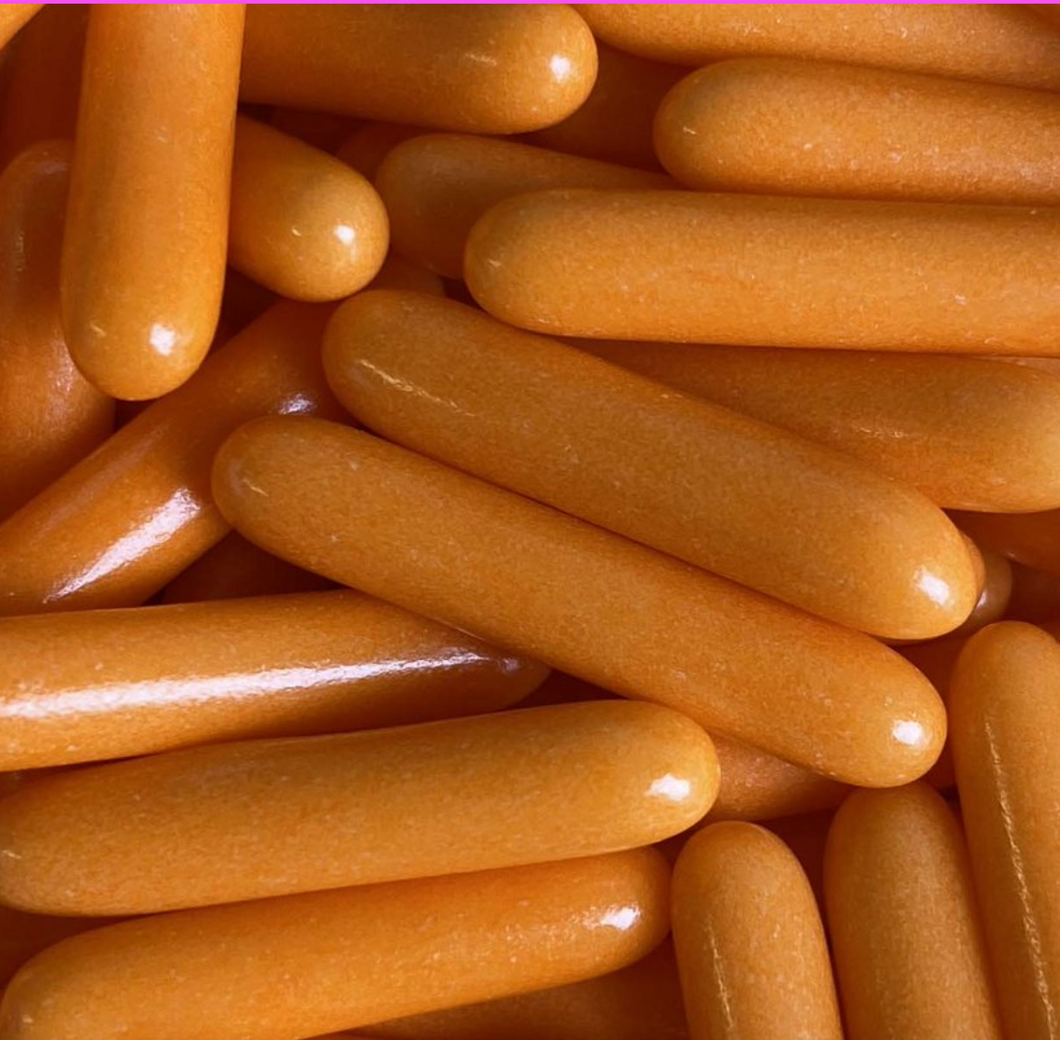 Sprinkles:  Macaroni Polished Rods - Orange