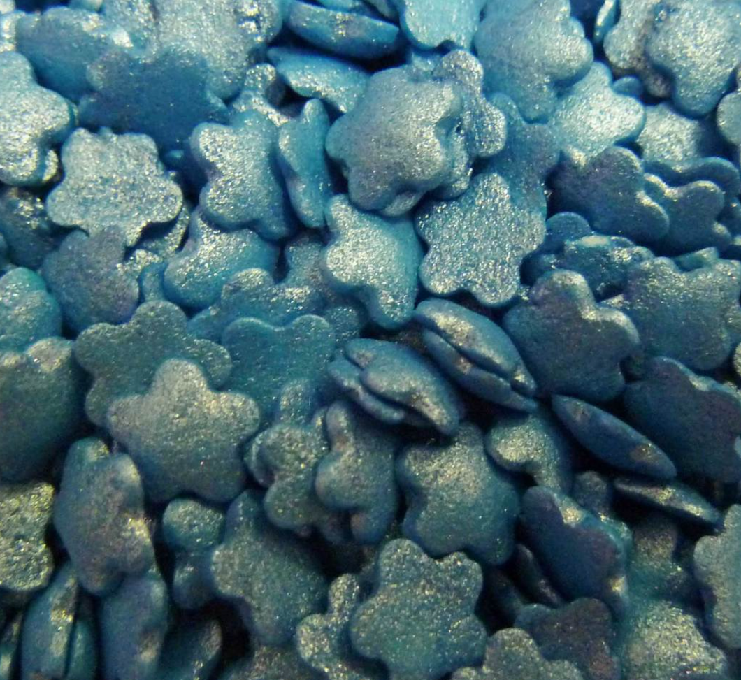 Sprinkles:  Glimmer Flowers- Dark Blue (approx 50g)