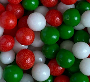 Sprinkles:   4mm Polished Pearls - CHRISTMAS (app 50g)