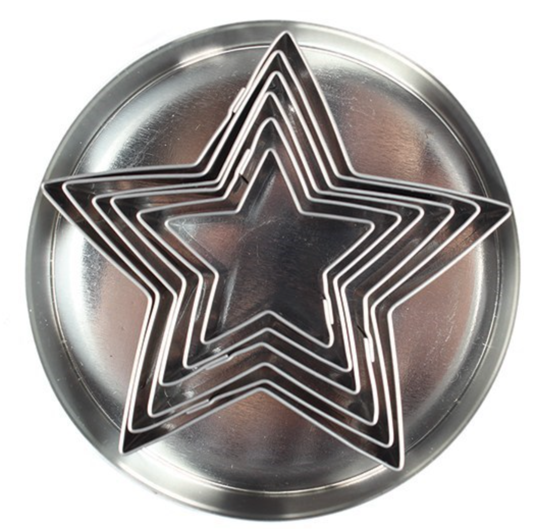 Cutter - Stainless Steel Stars - 6 pieces