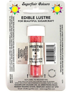 Dusts - Sugarflair - Lustre -Christmas Red