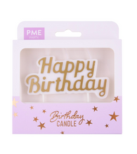 Load image into Gallery viewer, Candles - Gold Sparkly Happy Birthday Candle
