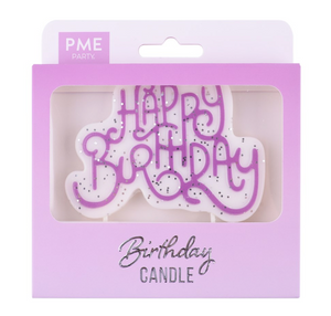 Candles - Pink Sparkly Happy Birthday Candle